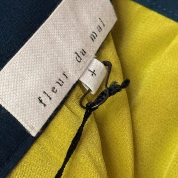 BNWT Fleur Du Mal Blouse + SKirt silk + attached neon lingerie - Picture 15 of 16